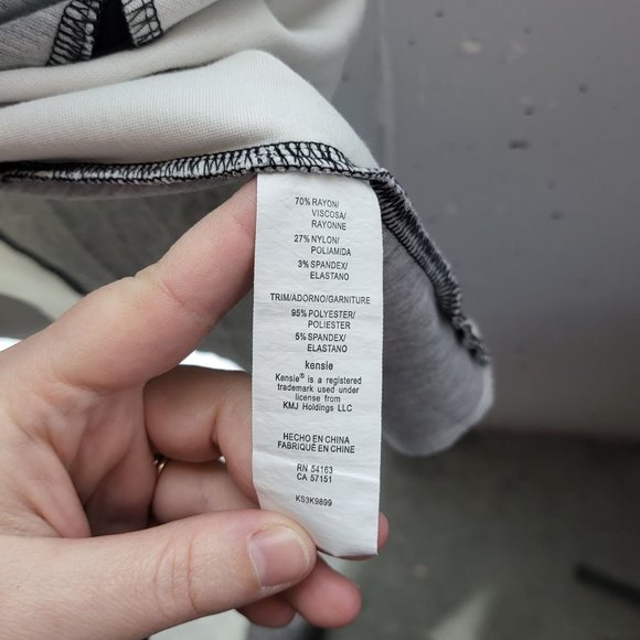 Kensie Womens Mesh Colorblock Black and White Sleeveless Dress Size Large Summer - Picture 6 of 10